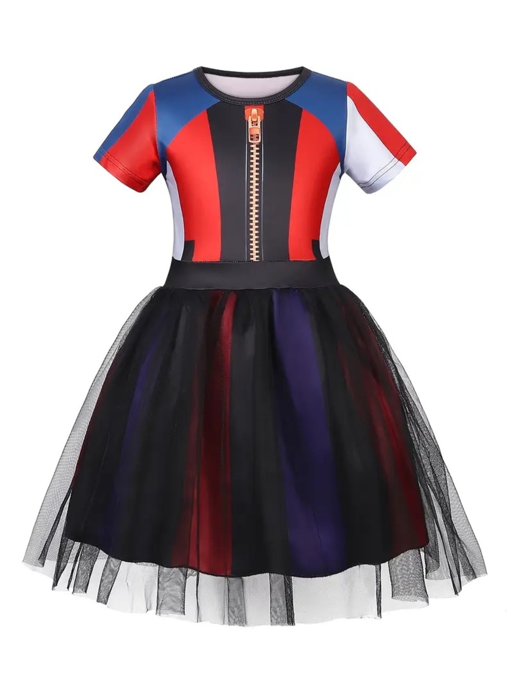 Girls 5-6 Evie Descendants Inspired Halloween Costume Dress AmzBarley 120